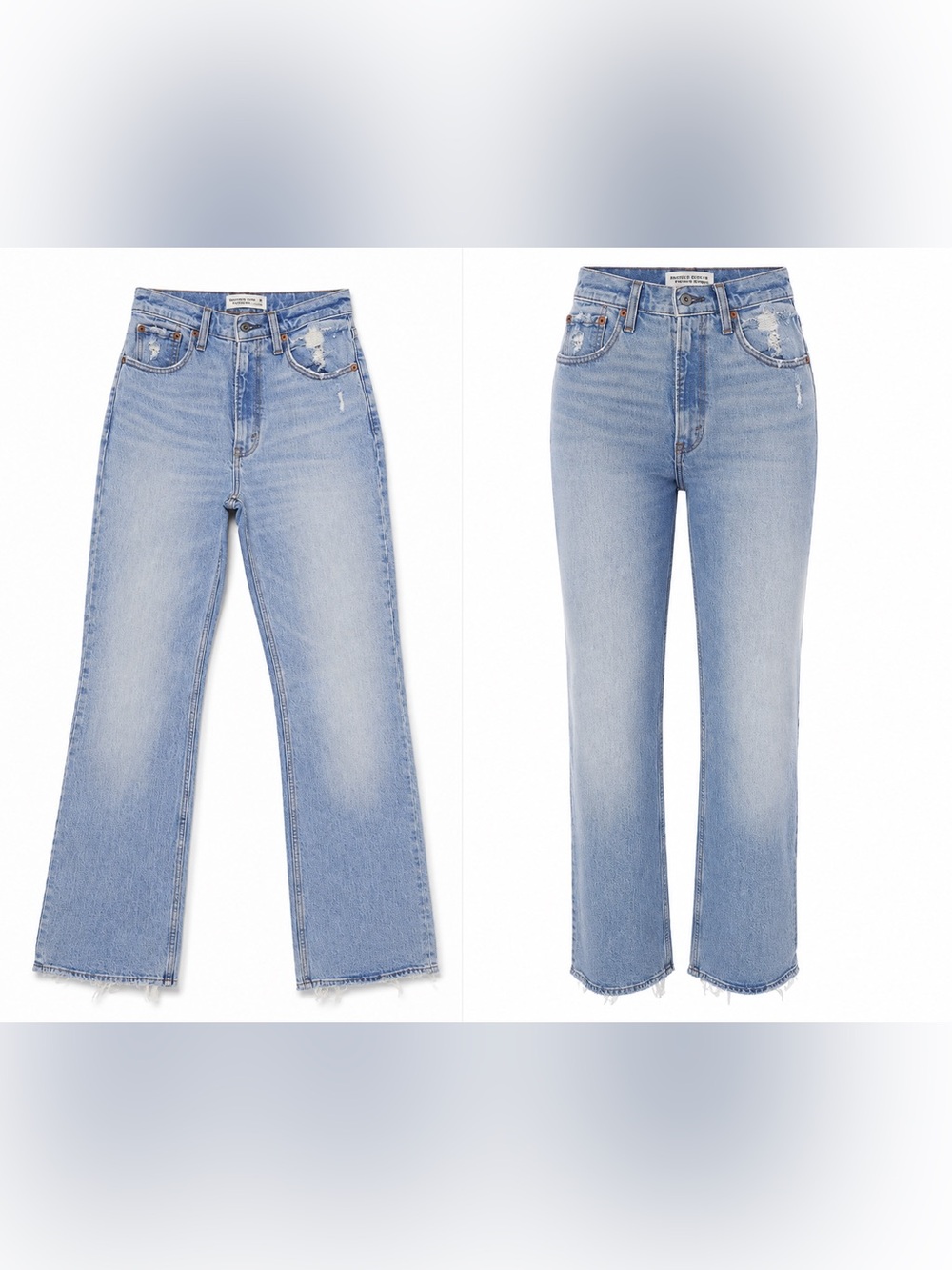 A&F 70’s Vintage Flare lightly distressed  light blue Jeans